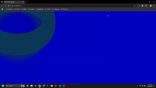 Manipulation of the oval shape and change of colour to dark blue and standard blue for the background.