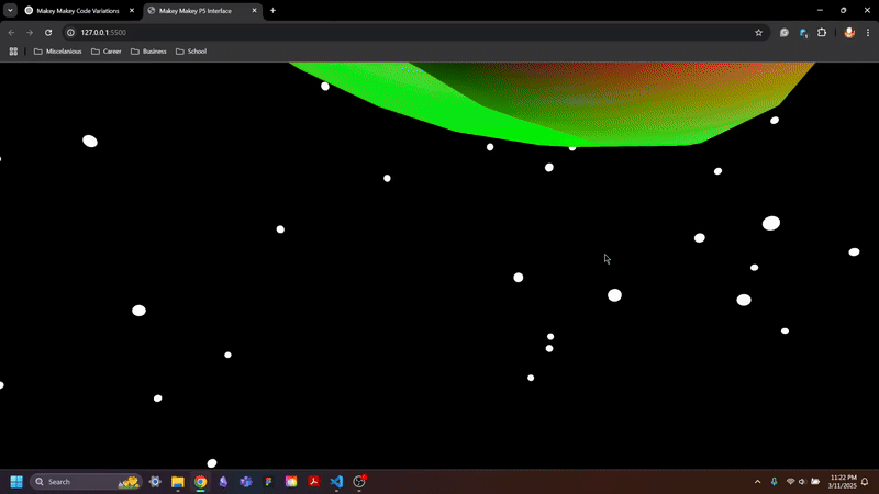 A first person view of the the donut where you are able to use the arrow keys to have a 360 view of the surrounding area.