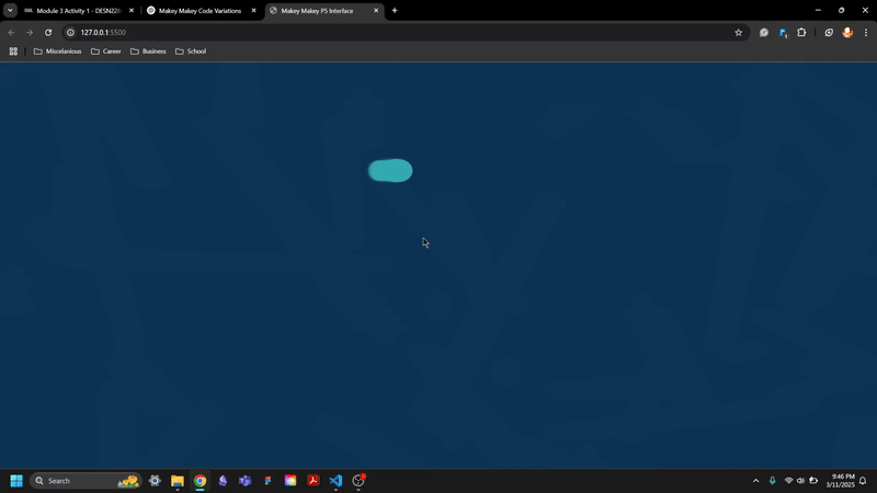 Pressing Space Bar will create a shooting star effect for the circles and arrows keys act like directional indicators.