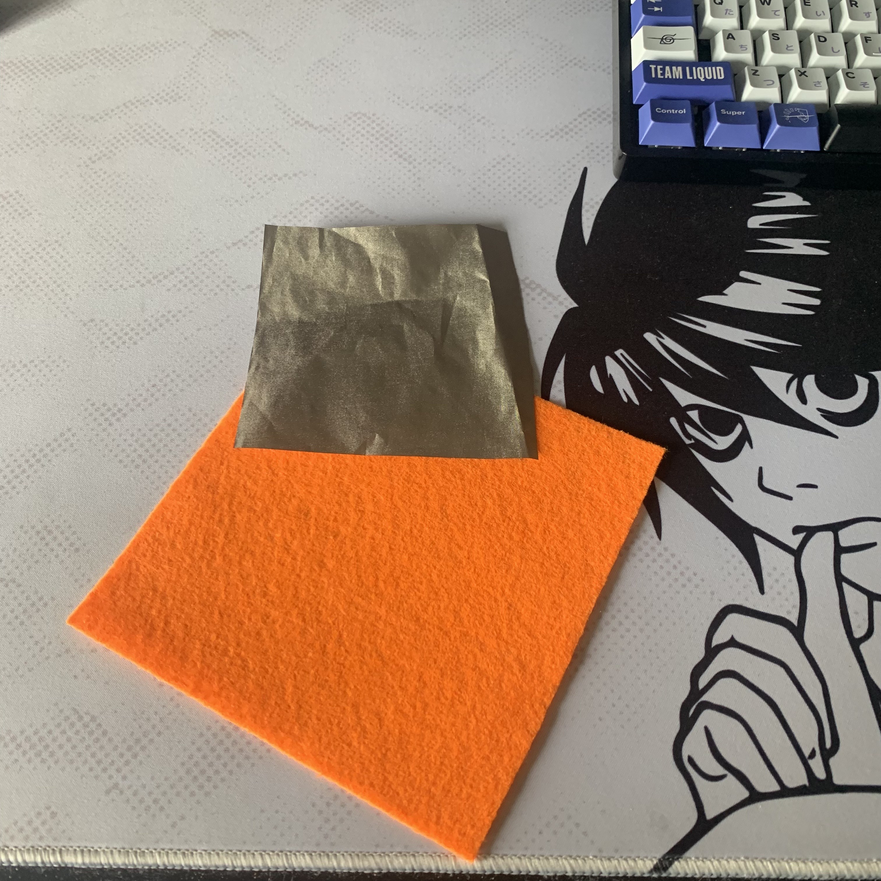 Displaying the different materials used for Prototype number 4.