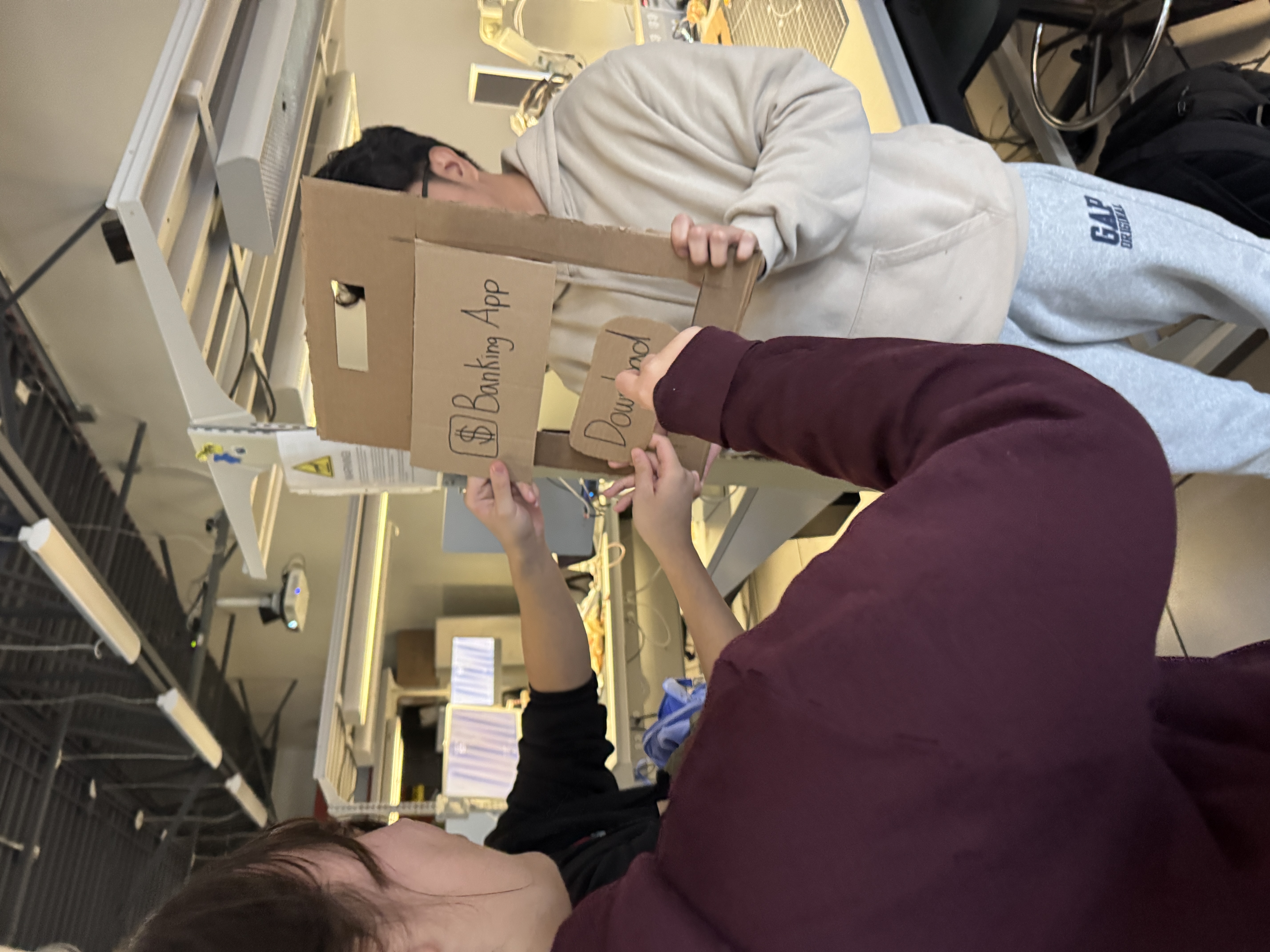 This is when we were walking through the second try of our prototype exploring the user flow and recording it, taking notes as to what is happening.