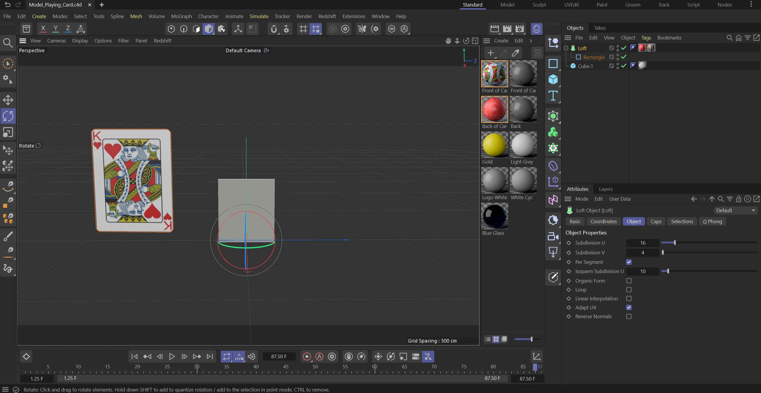 Inputting the front and back of the playing card images.