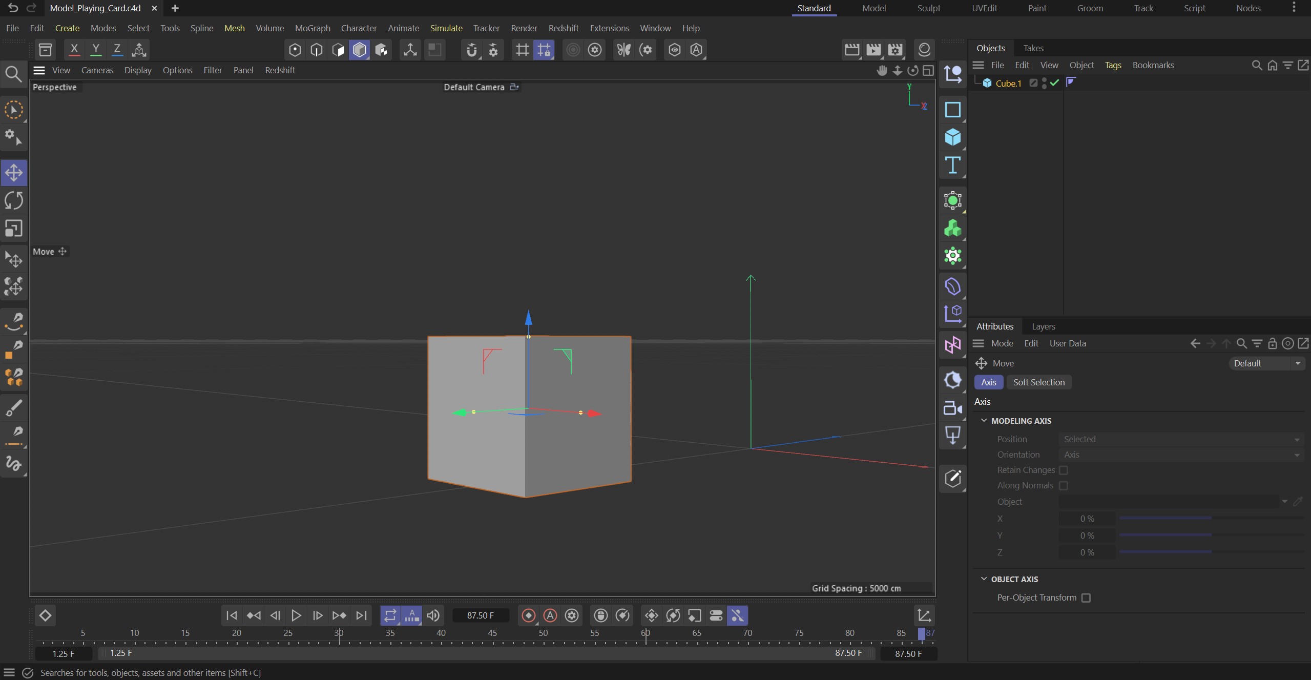 Exploring the different objects in Cinema 4D via: Cube.