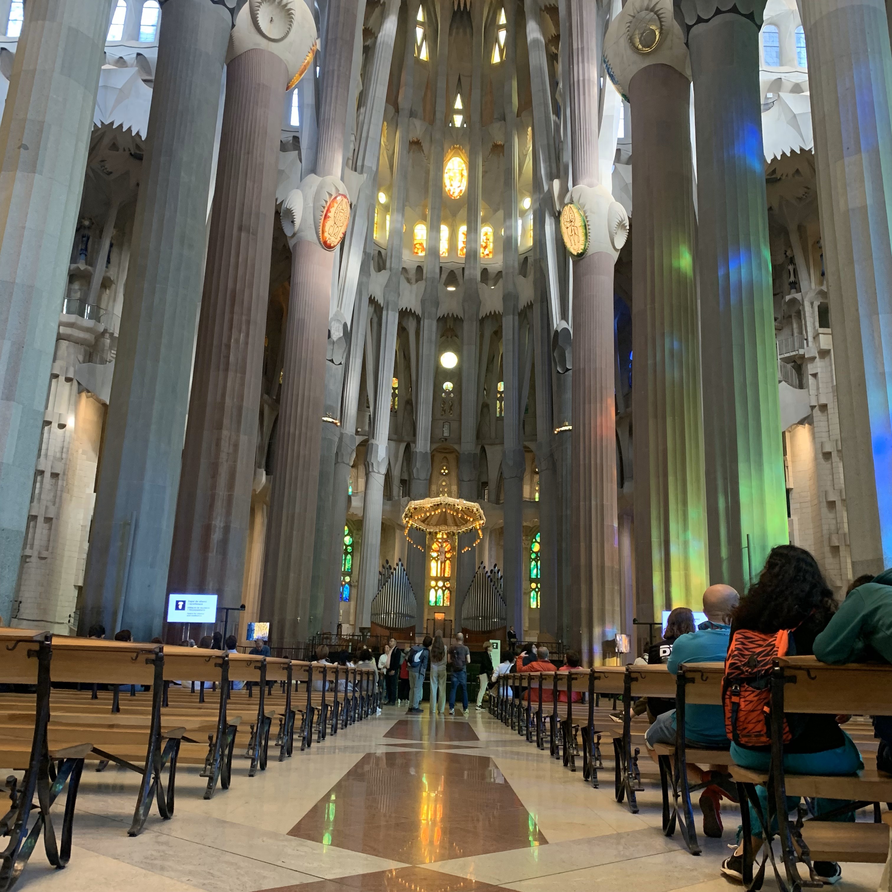 Aisle shot of the church section of the building.