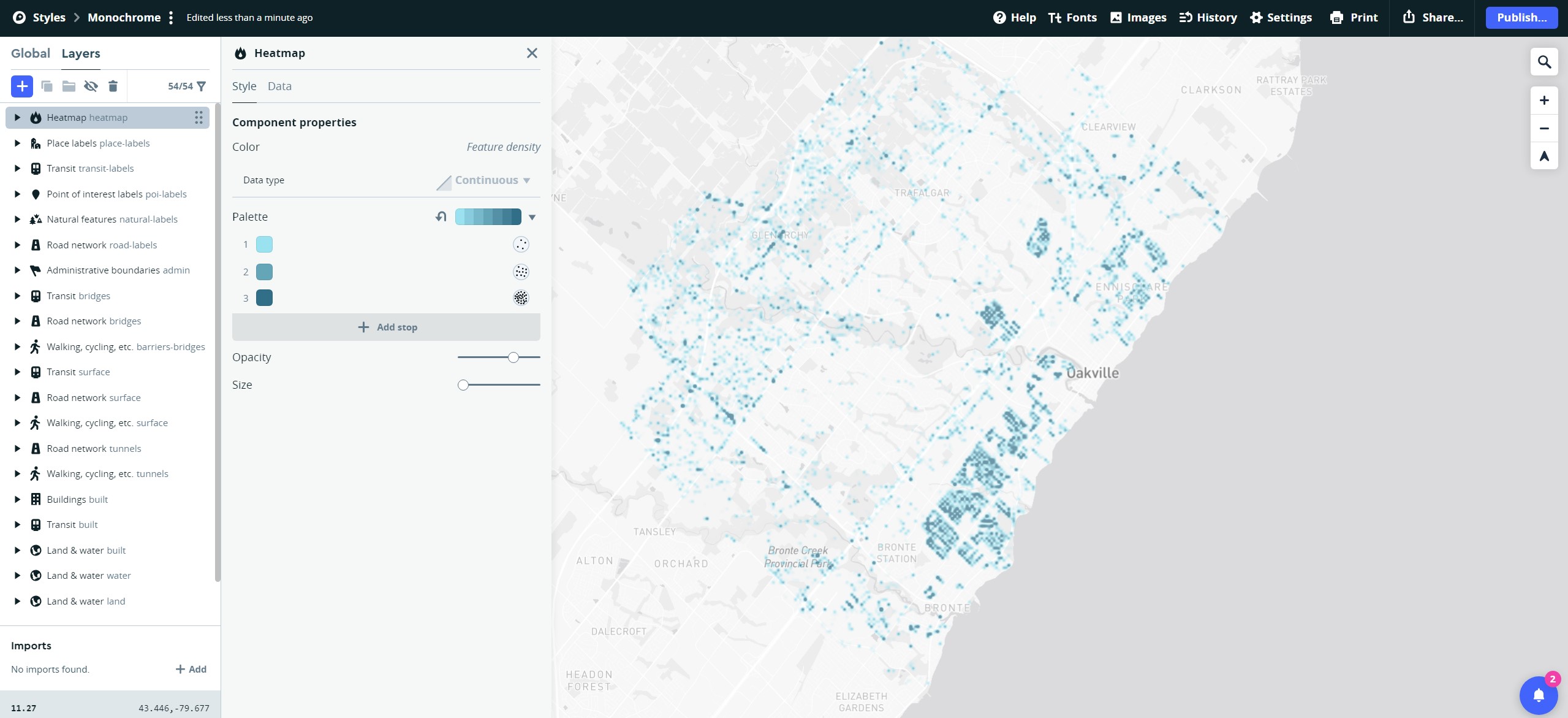 Second showcasing of another colour used for the heatmapping.