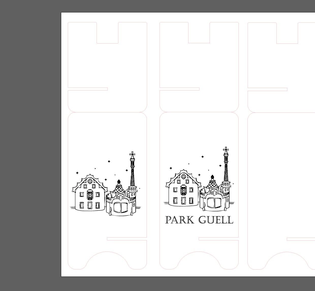 Created two variations of the Park Guell laser cutting design.