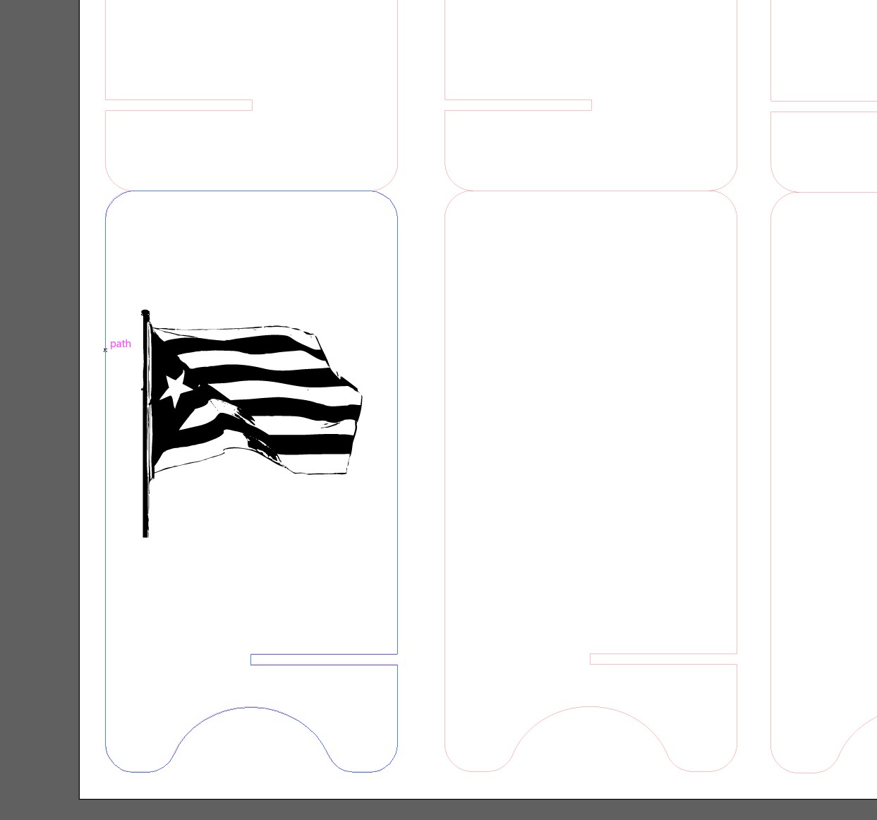 Implemented the Catalan Independance Flag onto the laser cutting template.