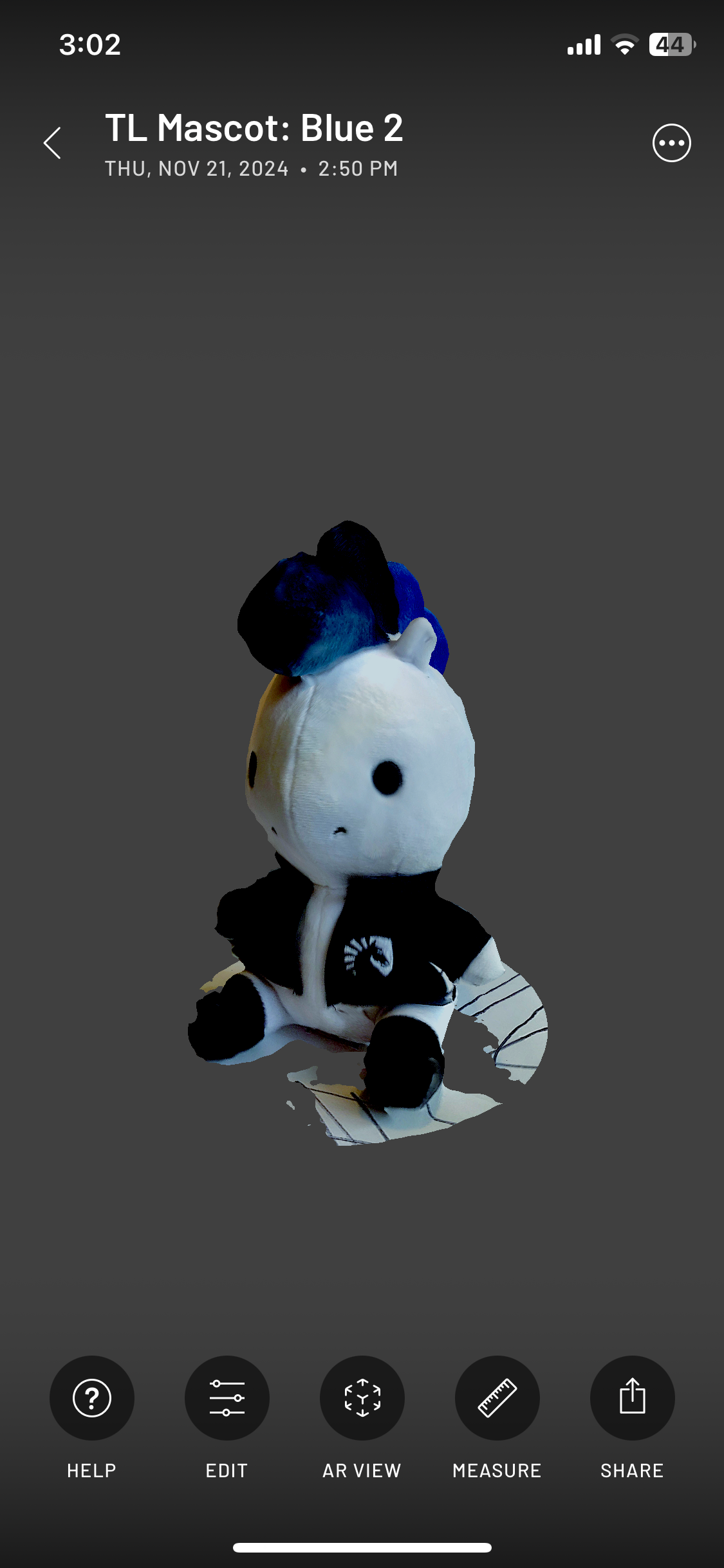 Fifth Scan of blue's view.